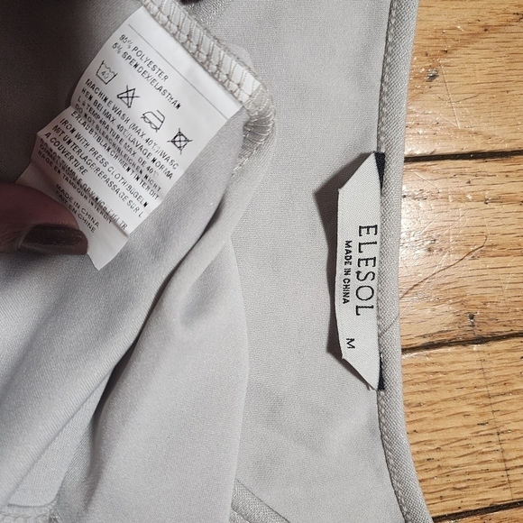 WOMEN'S Light Grey Long Sleeve Dress Size Medium - Picture 6 of 10